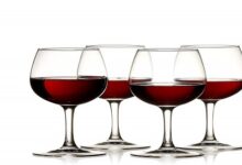 red wine glasses
