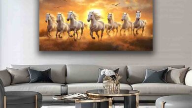Seven Running Horses Painting