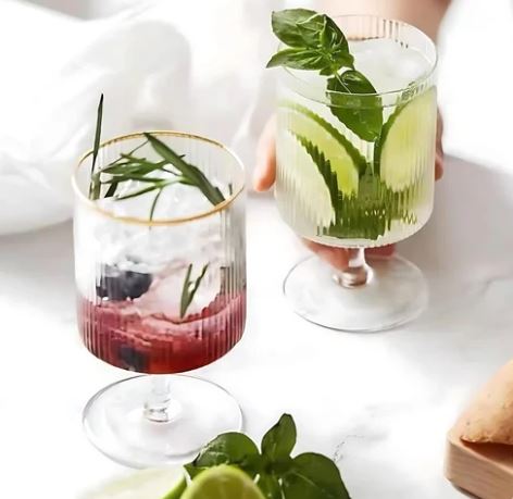 Gold Rim Brandy Glass