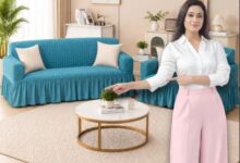 bubble frilled elastic sofa cover