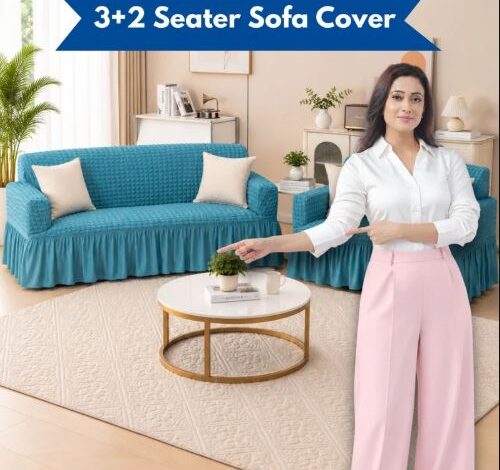 bubble frilled elastic sofa cover