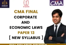 CMA Final Law Classes in India